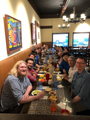 ZygoLife breaks for dinner, Riverside CA, April 2018